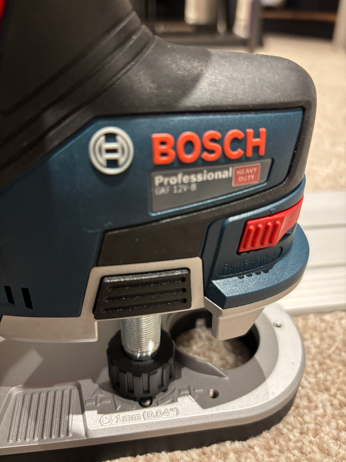 Bosch GKF 12V-8 Cordless Edge Trim Router Base Guide Rail Adapter to Mafell Track / Guide Rail