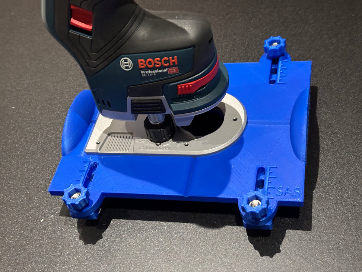 BOSCH GKF 12V - 8 Router base jig for making mortises / slot mortises / grooves
