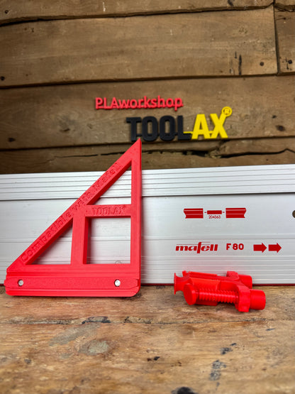 TOOLAX G-Clamp All-In-One + 45&90 Degree Angle Guide Rail Stop compatible with Mafell