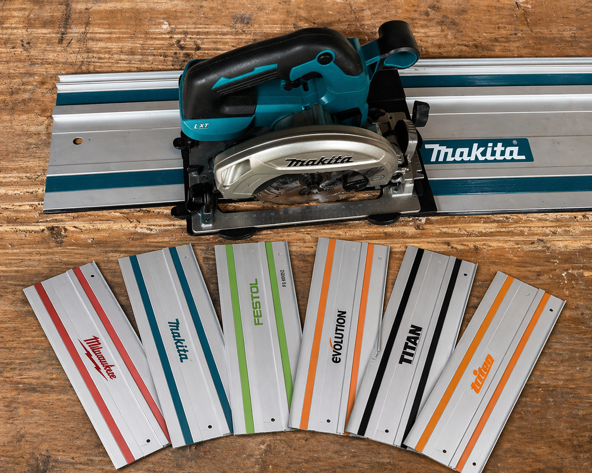 Makita DHS660 / XSH04 Adapterbasis unterstützt 90° und 45° Schnitte für Makita/Milwaukee/Festool/Evolution Führungsschienen
