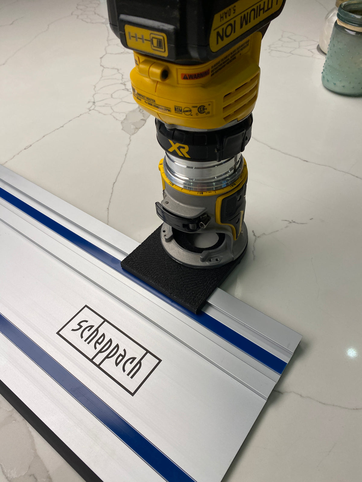 Dewalt DCW600 DWP601 Tauchsockel-Schienenadapter für Scheppach Führungsschiene