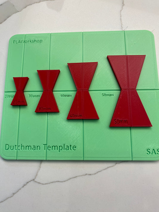 TOOLAX Router Jig Template for Woodworking to make a Dutchman or Bow Tie Inlay