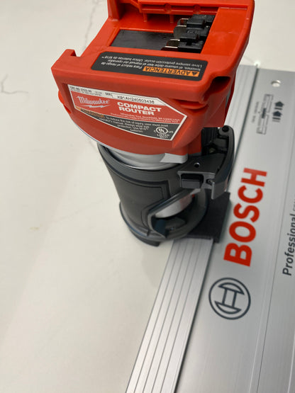 Milwaukee Router M18 FUEL Plunge Base Guide Rail Adapter for Bosch guide rail