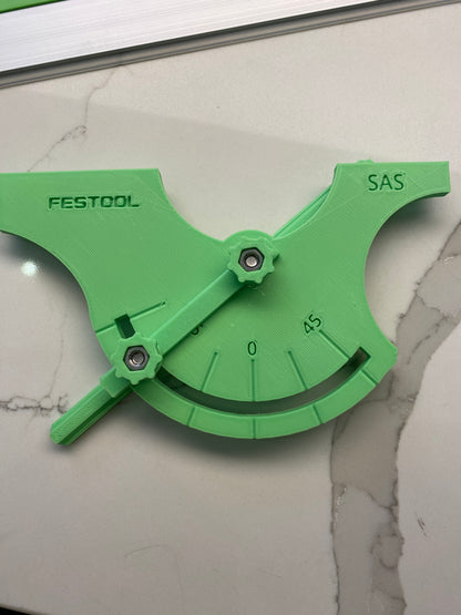 Fixation d'angle entièrement réglable pour rail de guidage Festool