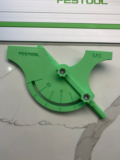 Fixation d'angle entièrement réglable pour rail de guidage Festool