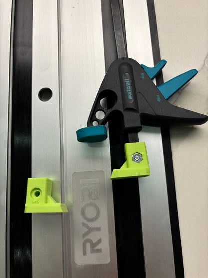 Ryobi track Saw FSN guide rail clamp feet - to fit Wolfcraft clamp (PK-2)