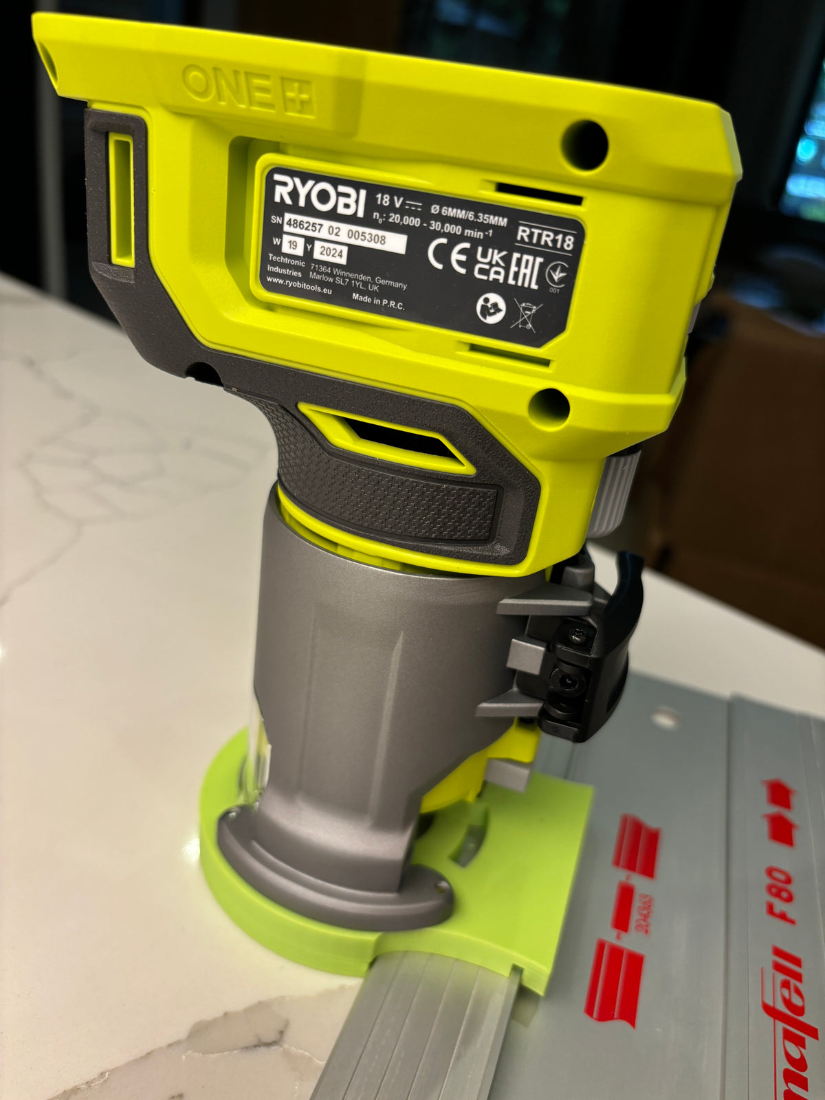 Ryobi RTR18 RTR18C R18TR P601 bovenfreesgeleiderailadapter voor Mafell-geleiderail