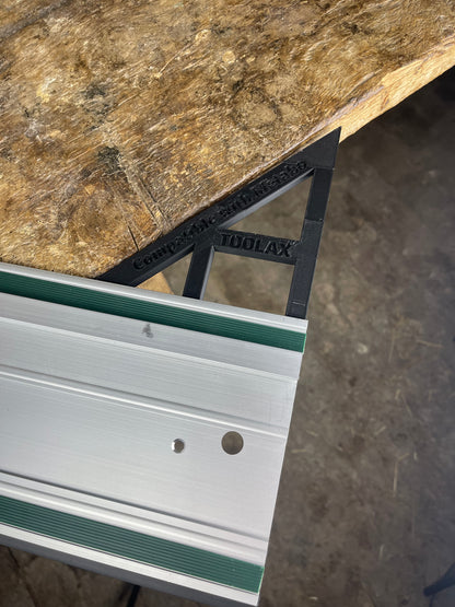 TOOLAX Large Guide Rail Square with 45 & 90 Degree Stops to fit Metabo Rail