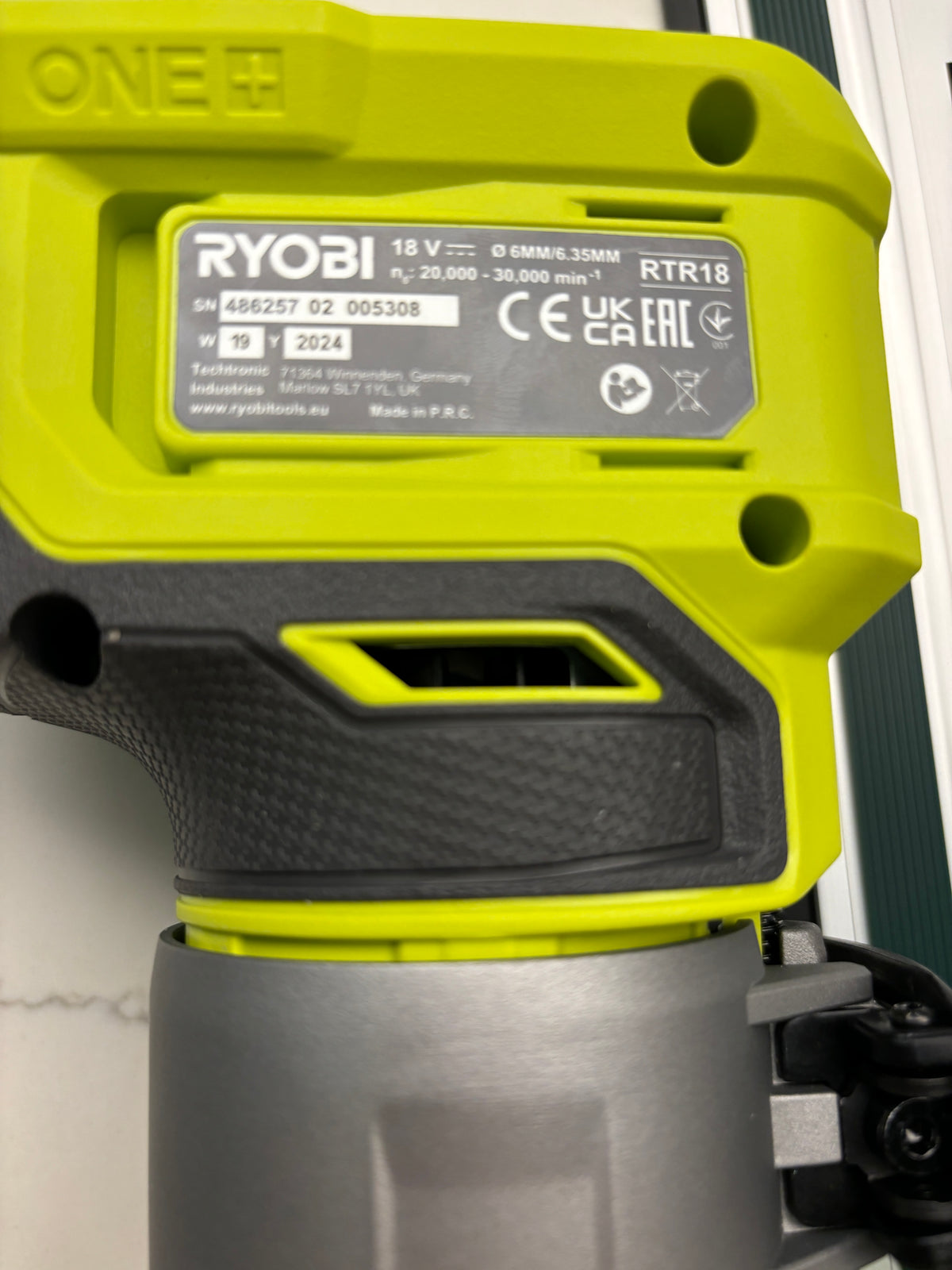Ryobi RTR18 RTR18C R18TR P601 Plunge Base Guide Rail Adaptor to Metabo Guide Track