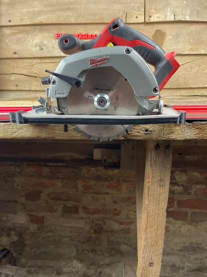 TOOLAX Guide Rail Adapter Base – Cut Perfect 45° & 90° Angles made for Milwaukee HD18CS compatible with Milwaukee Guide rail