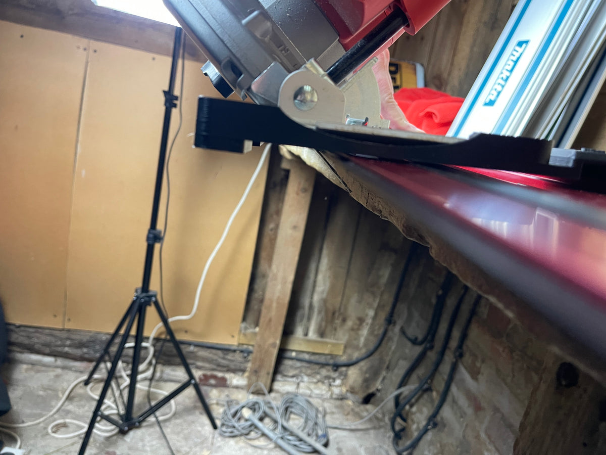 TOOLAX Guide Rail Adapter Base – Cut Perfect 45° & 90° Angles made for Milwaukee HD18CS compatible with Milwaukee Guide rail