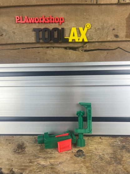 TOOLAX G-Clamp All-In-One + 45&90 Degree Angle Guide Rail Stop compatible with Mafell