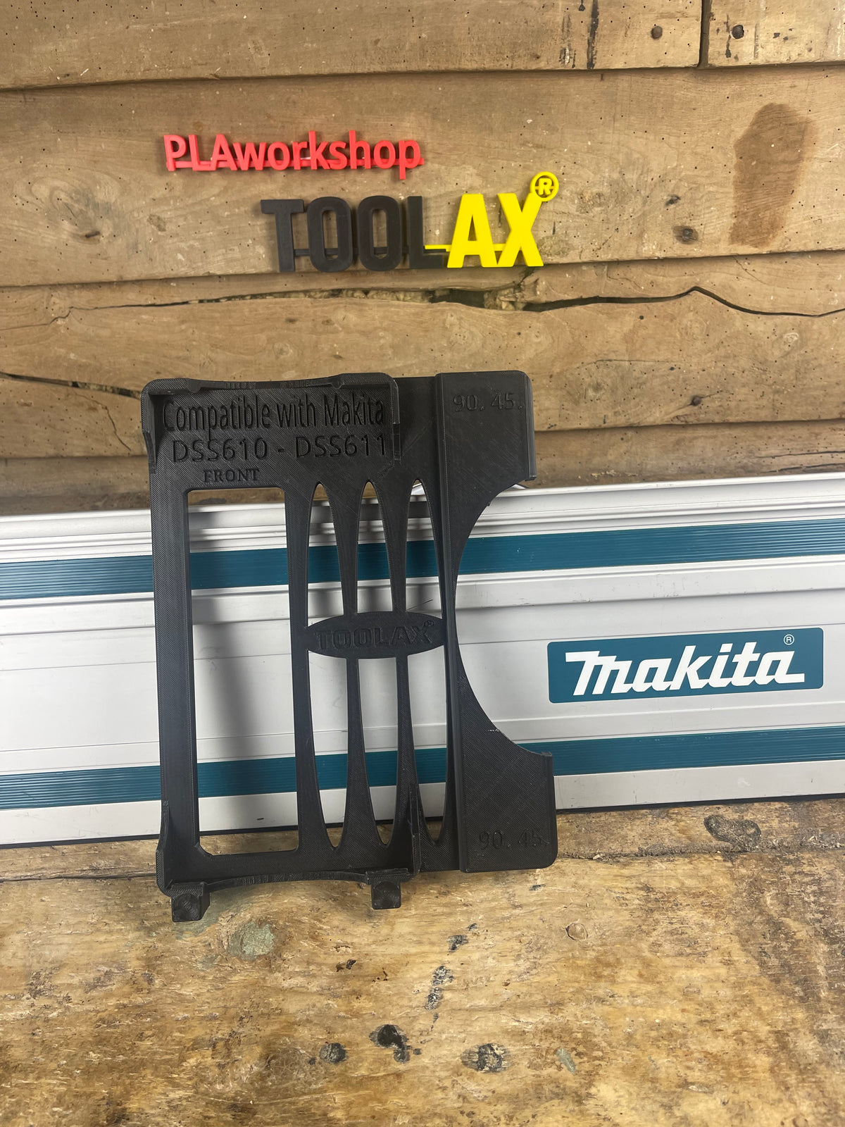 Adapterplatte / Schuh / Gleitplatte für Makita Handkreissäge DSS610 / DSS611 – Perfekte 45° & 90° Schnitte – Kompatibel mit Makita Führungsschienen