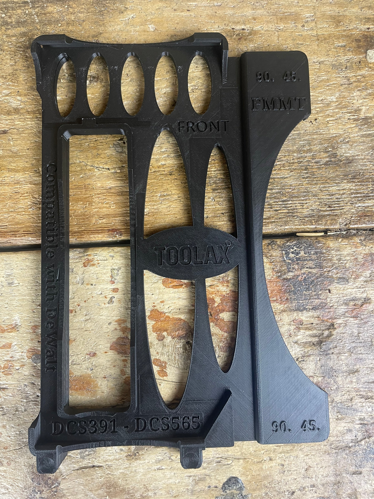 TOOLAX Geleiderailadapterbasis – Zaag perfecte hoeken van 45° & 90° compatibel met Dewalt Cirkelzagen DCS391 & DCS565 – voor Makita Geleiderails