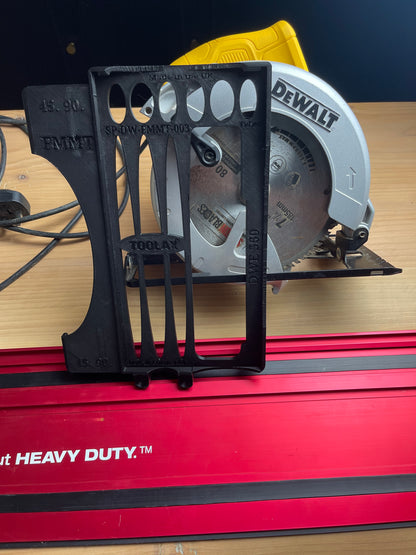 TOOLAX 45° and 90° cuts Adaptor for Dewalt Circular Saw DWE560 to fit Milwaukee Guide rail