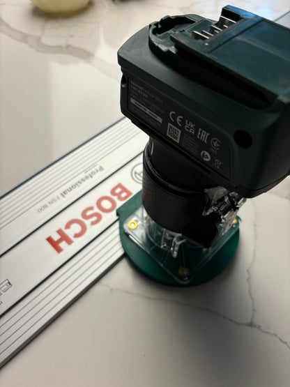18V-8 Advanced Trim Router Plunge Base compatible with Bosch