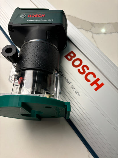 18V-8 Advanced Trim Router Plunge Base compatible with Bosch