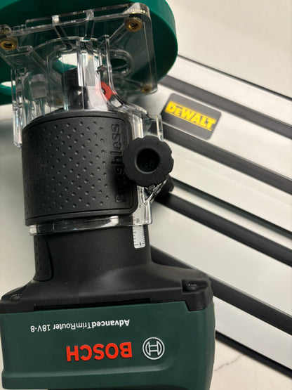 18V-8 Geavanceerde Trim Router Duikbasis Geleiderailadapter compatibel met Dewalt Geleiderail