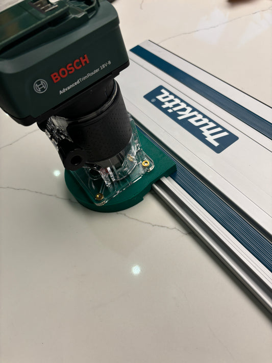 18V-8 Advanced Trim Router Plunge Base Guide Rail Adapter compatible with Makita Track / Guide Rail