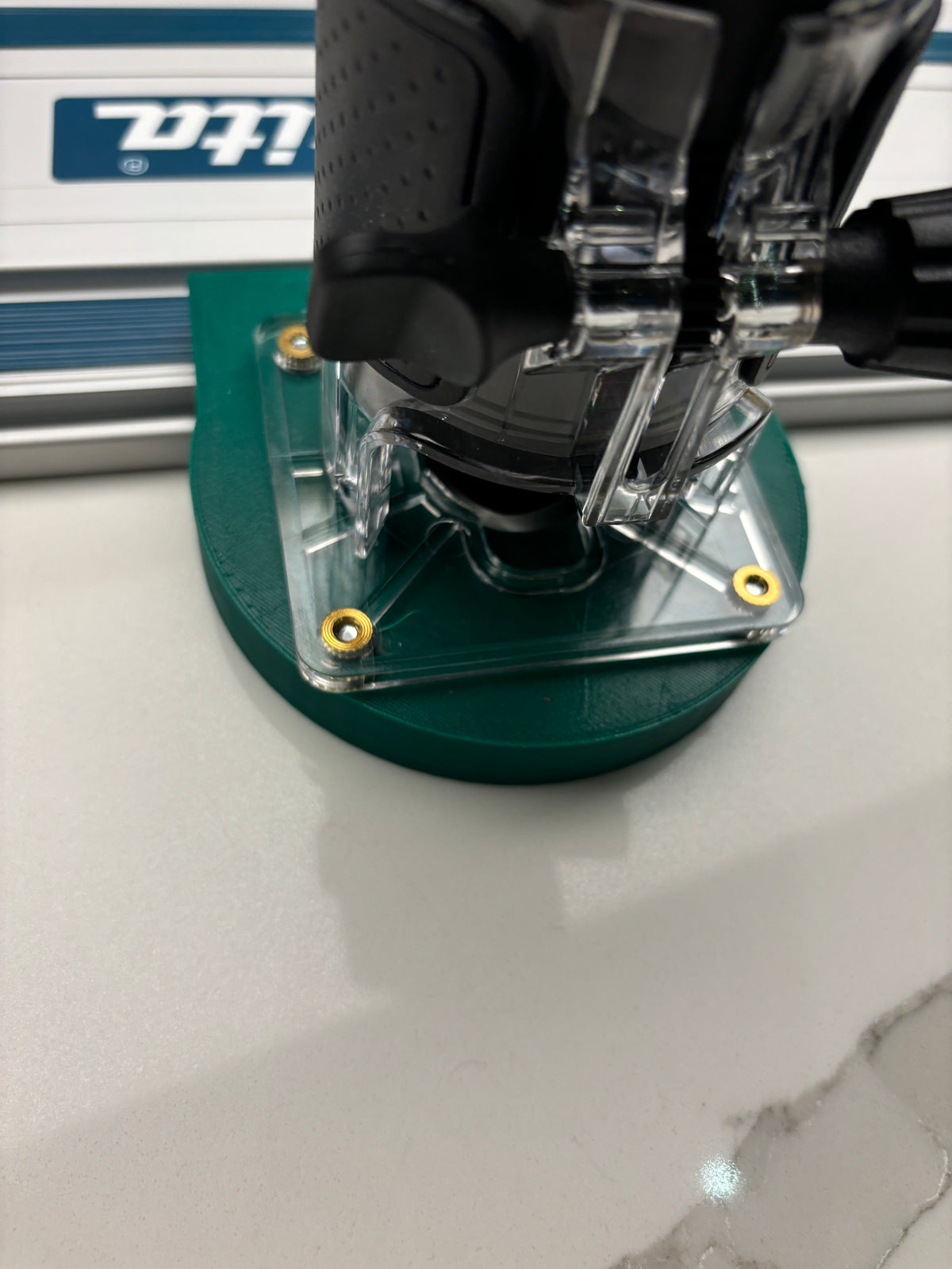 18V-8 Advanced Trim Router Plunge Base Guide Rail Adapter compatible with Makita Track / Guide Rail