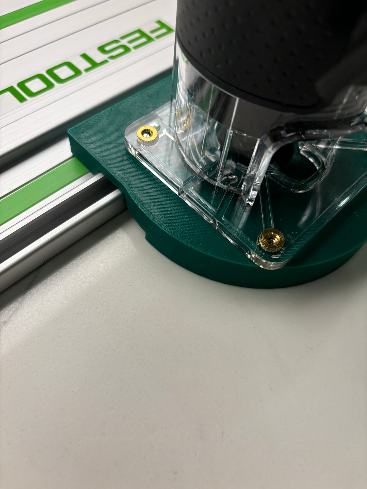 18V-8 Advanced Trim Router Plunge Base Guide Rail Adapter compatible with Festool Track / Guide Rail