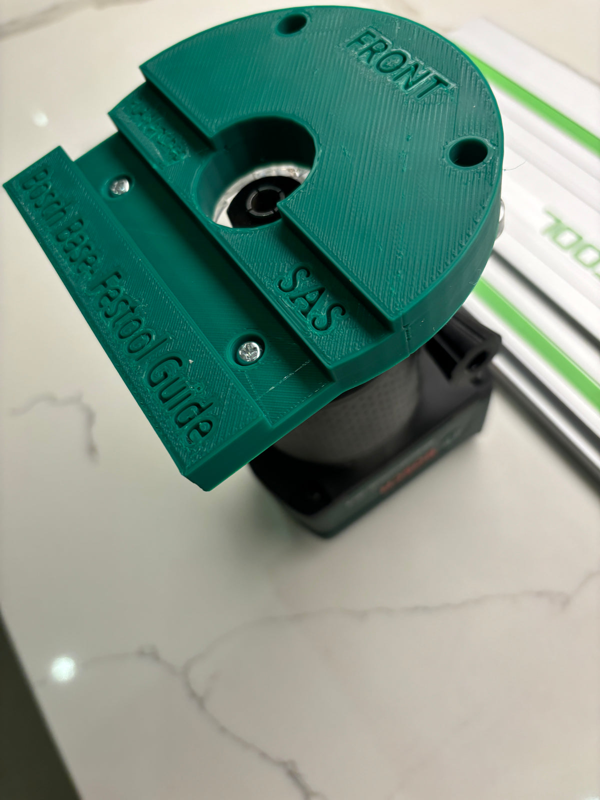 18V-8 Advanced Trim Router Plunge Base Guide Rail Adapter compatible with Festool Track / Guide Rail