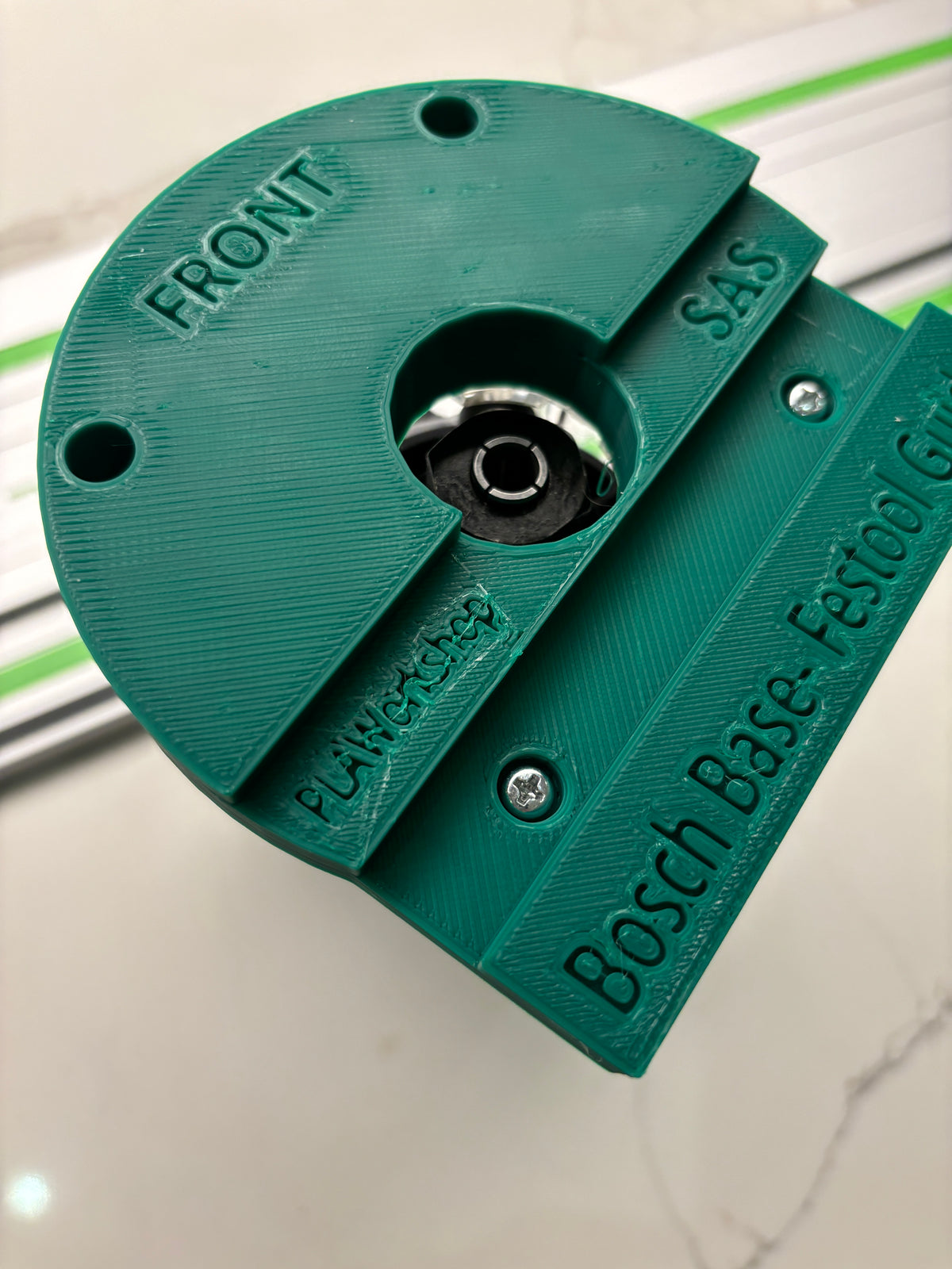 18V-8 Advanced Trim Router Plunge Base Guide Rail Adapter compatible with Festool Track / Guide Rail