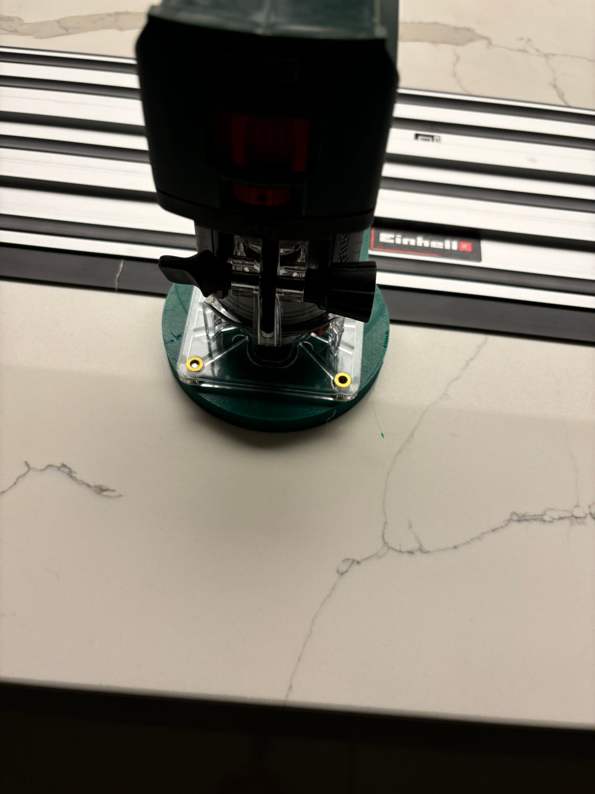 18V-8 Advanced Trim Router Plunge Base Guide Rail Adapter compatible with  Einhell Track / Guide Rail