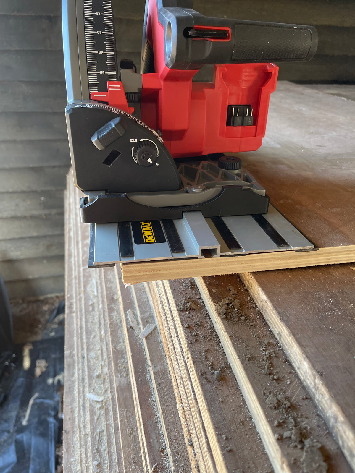 TOOLAX Guide Rail Adapter Base – Cut Perfect 45° & 90° Angles compatible with Milwaukee M18 FPS55 – Fits Dewalt Guide Rails