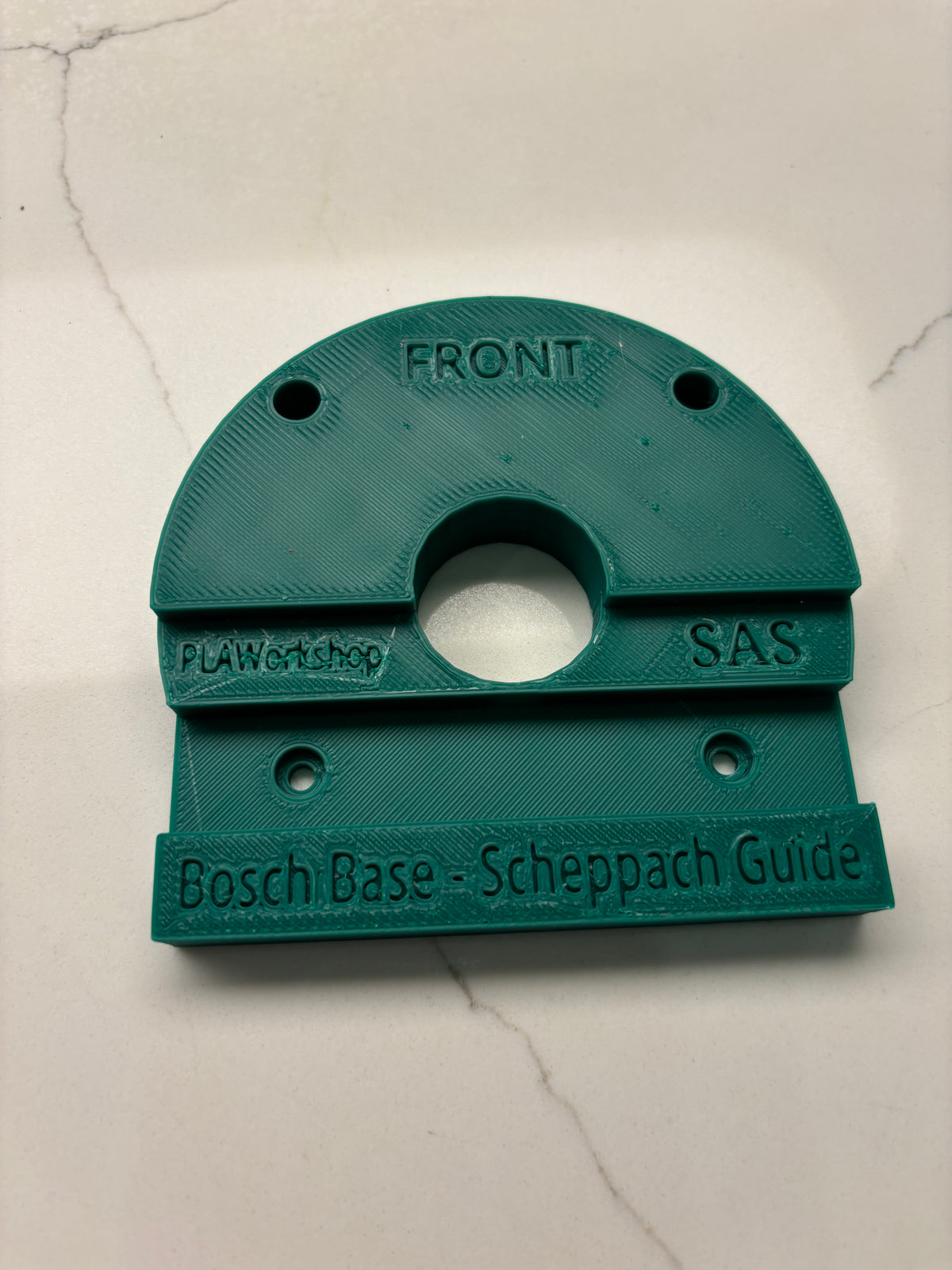 Bosch 18V-8 Advanced Trim Router Plunge Base Guide Rail Adapter to Scheppach Track / Guide Rail