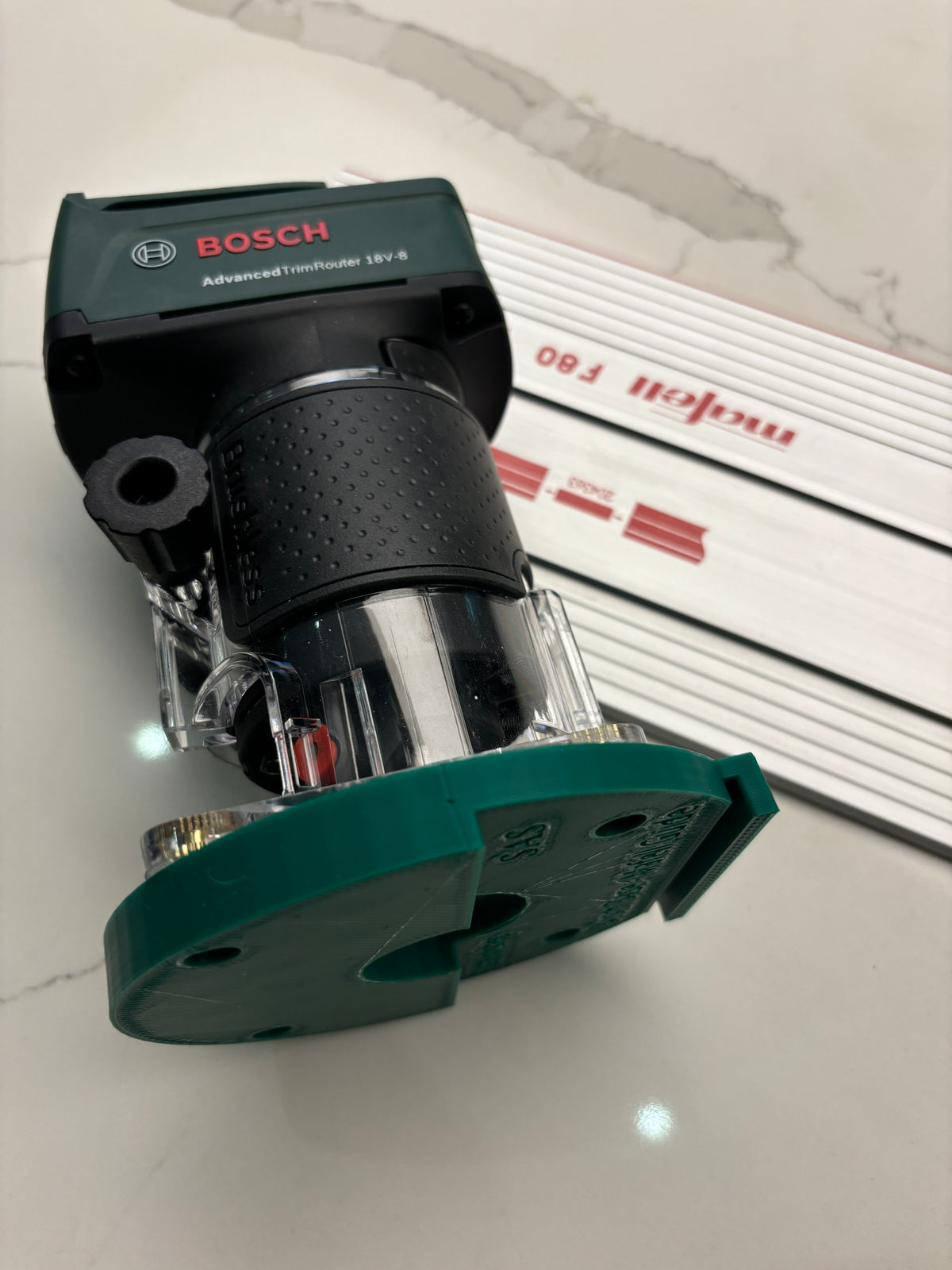 18V-8 Advanced Oberfräse Tauchbasis Führungsschienen-Adapter kompatibel mit Mafell Schiene / Führungsschiene