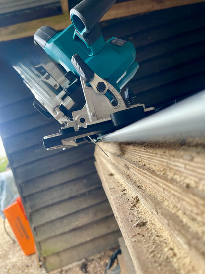 Makita DHS660 / XSH04 Adapterbasis unterstützt 90° und 45° Schnitte für Makita/Milwaukee/Festool/Evolution Führungsschienen