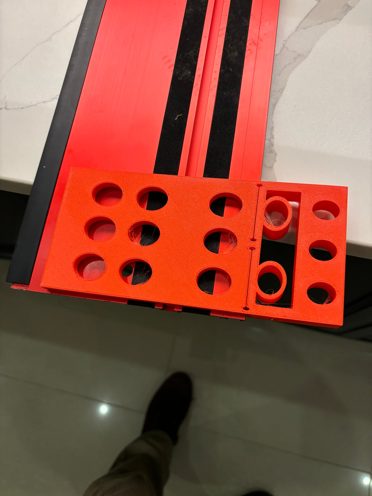 Toolless Large 90 Degree Angle Guide Rail Stop to Fit Milwaukee Guide Rails