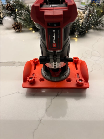 Einhell TP-ET 18 Li BL Fräsbasis-Schablone zum Herstellen von Zapfen-/Schlitzfräsungen/Nuten