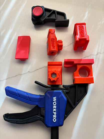 Milwaukee invalzaag geleiderailklem adaptervoeten - passend op WORKPRO snelspanklem