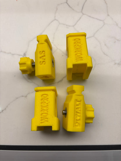 Pieds adaptateurs de serre-rail de guidage Dewalt pour scie plongeante - pour s'adapter à la pince rapide WORKPRO