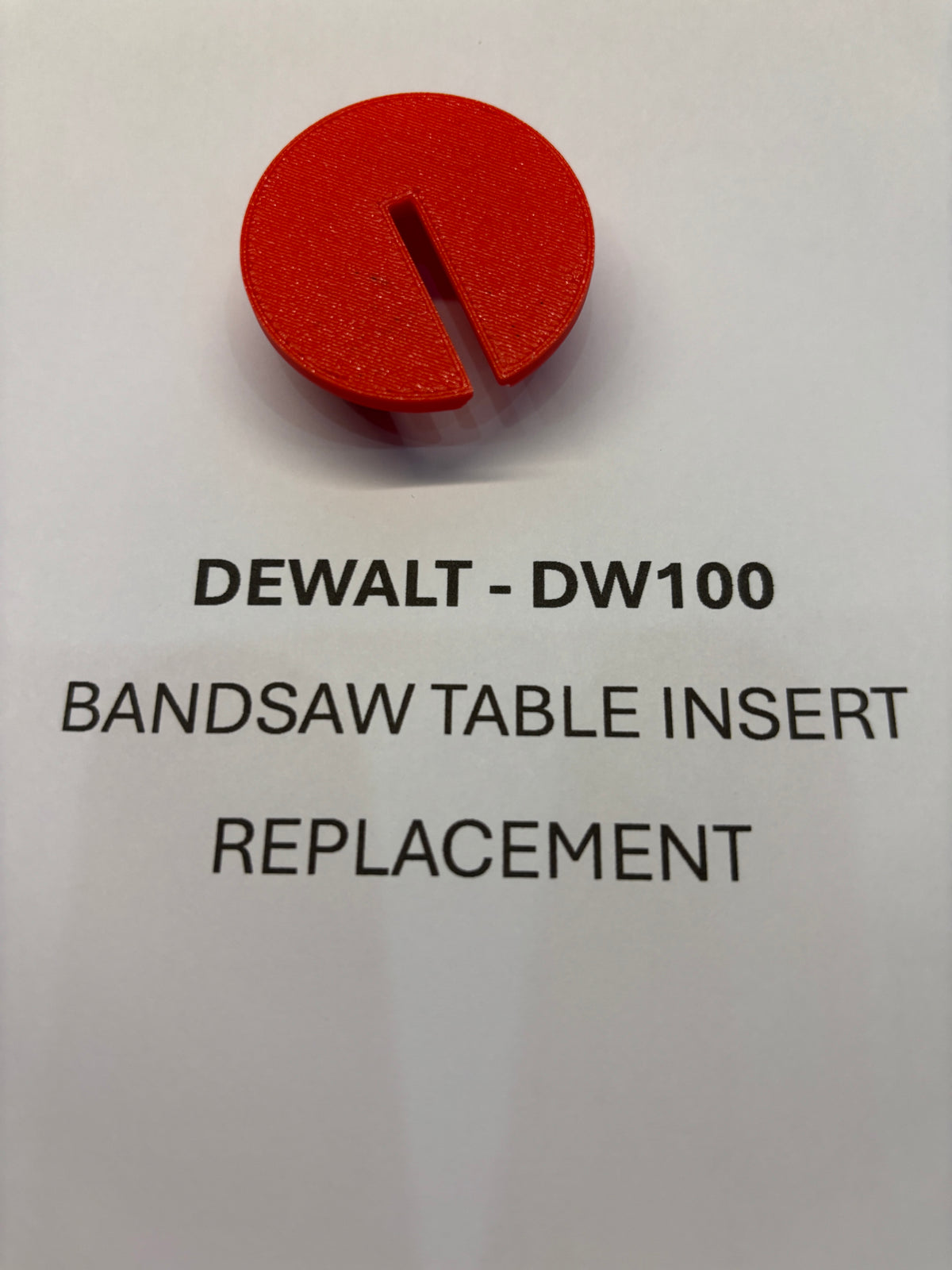 2x TOOLAX Bandsaw Table Insert to fit Dewalt DW100