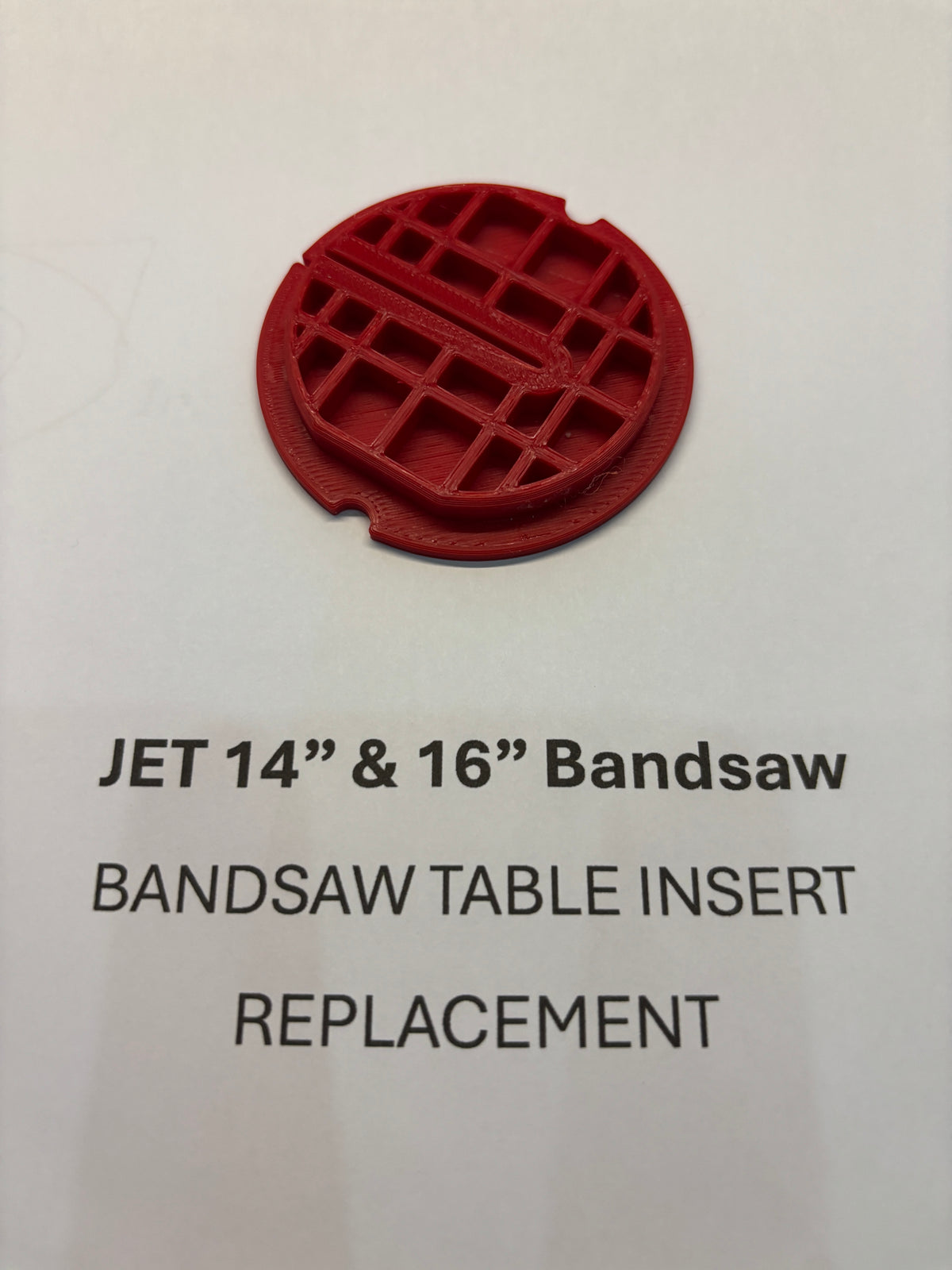 2x TOOLAX Bandsaw Table Insert to fit JET 14" and 16"