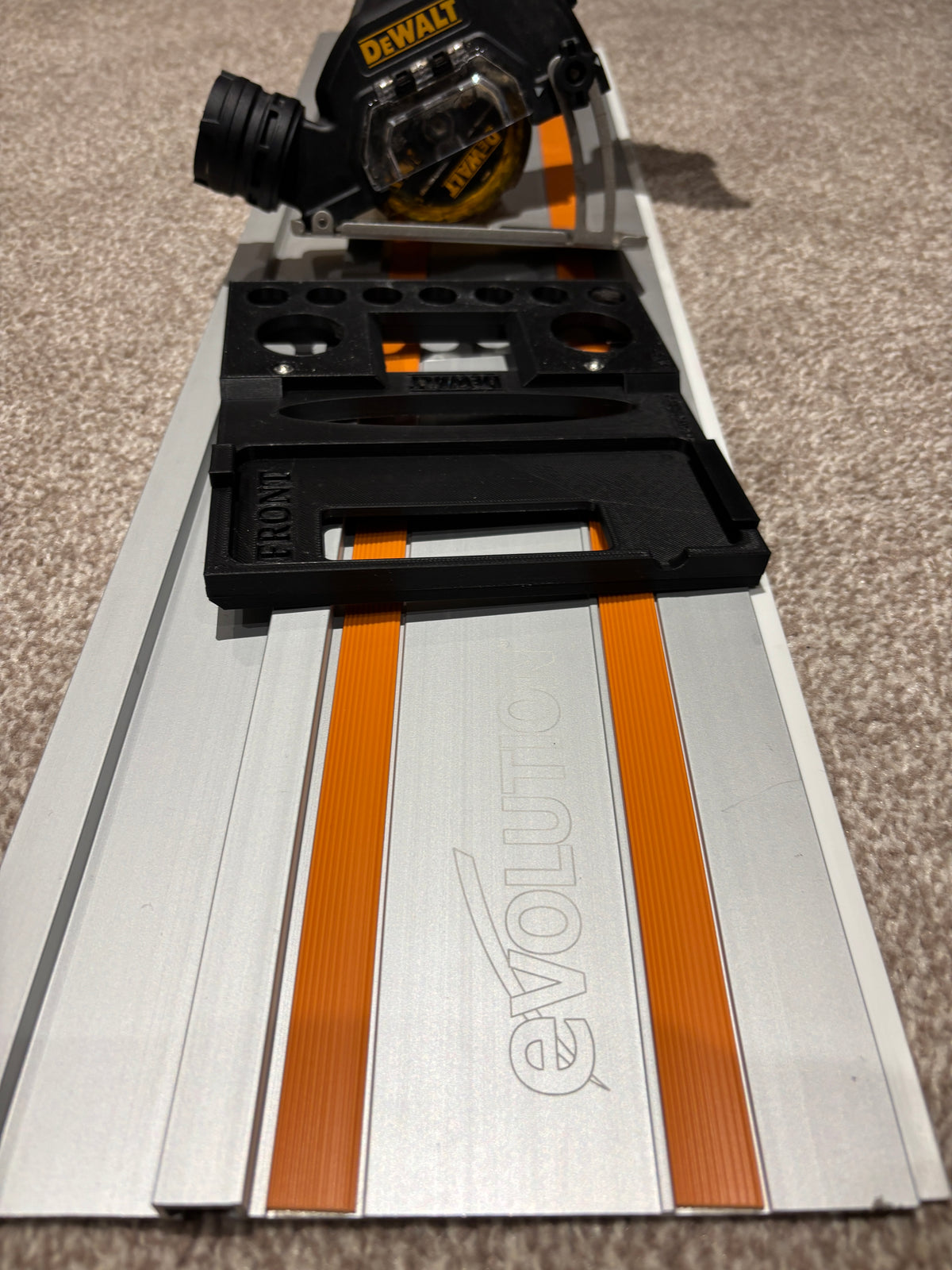 Dewalt DCS438 Adaptor base / Skid plate for Circular Saw to fit Evolution Guide rail