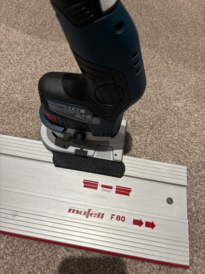 Bosch GKF 12V-8 Cordless Edge Trim Router Base Guide Rail Adapter to Mafell Track / Guide Rail