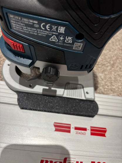 Bosch GKF 12V-8 Cordless Edge Trim Router Base Guide Rail Adapter to Mafell Track / Guide Rail