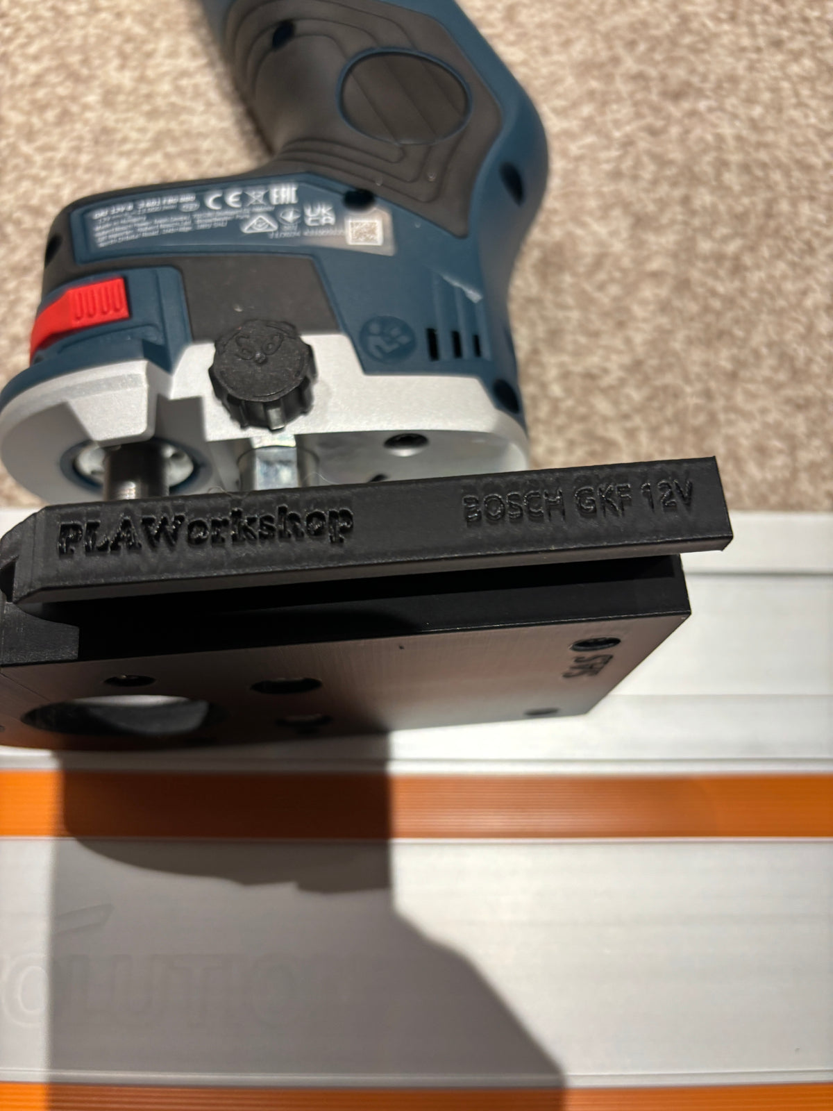 Bosch GKF 12V-8 Accu kantenfrees Basisgeleiderailadapter voor Evolution rail/geleiderail