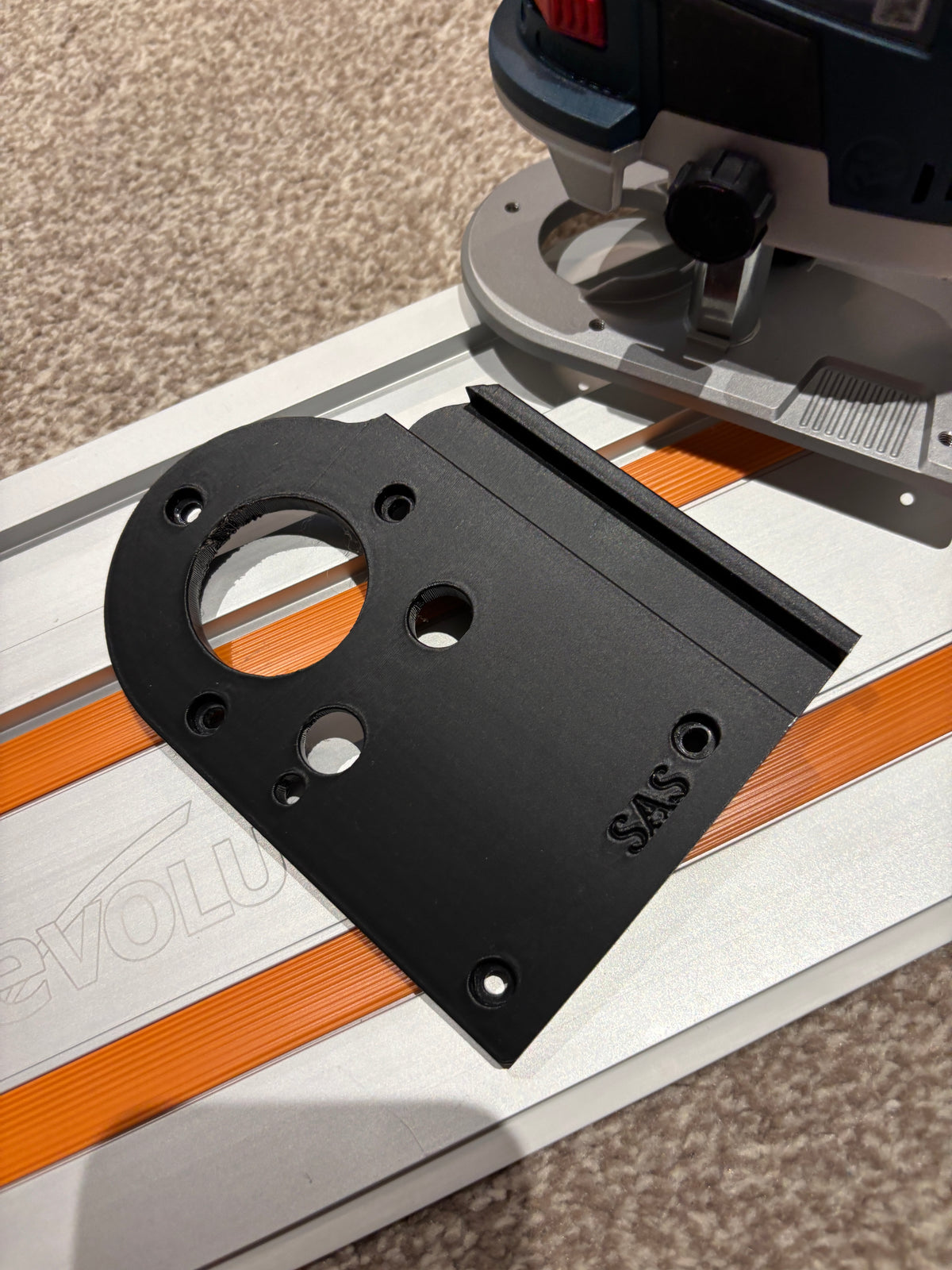 Bosch GKF 12V-8 Accu kantenfrees Basisgeleiderailadapter voor Evolution rail/geleiderail