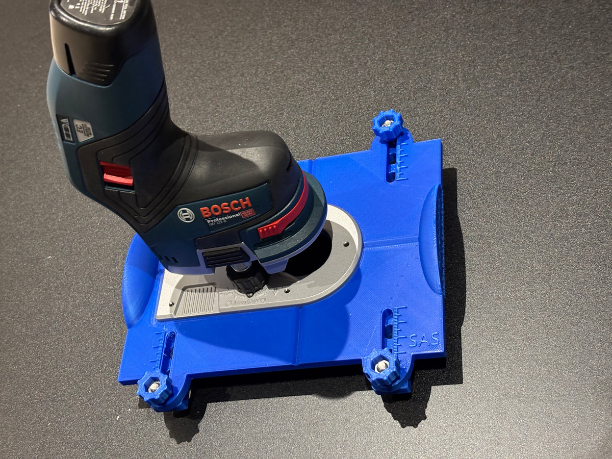 BOSCH GKF 12V - 8 Router base jig for making mortises / slot mortises / grooves