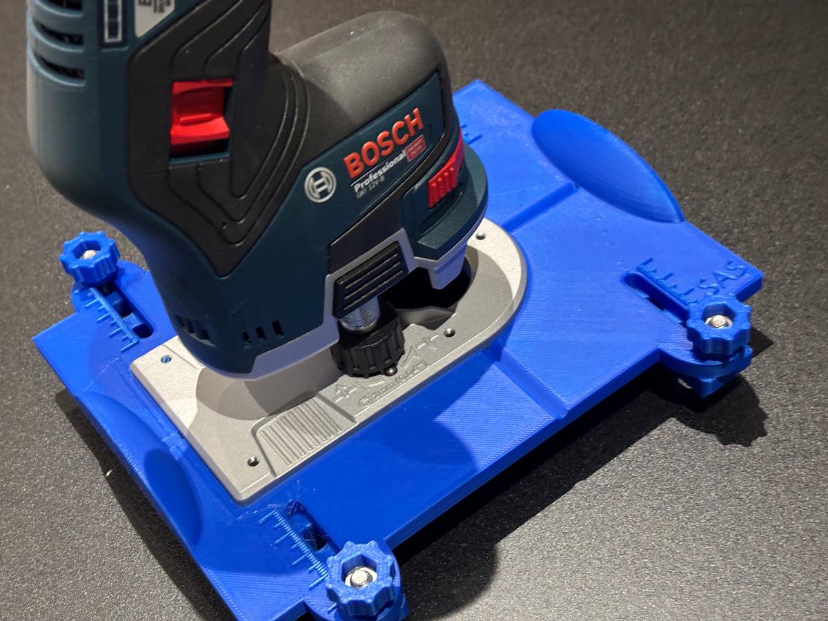BOSCH GKF 12V - 8 Router base jig for making mortises / slot mortises / grooves