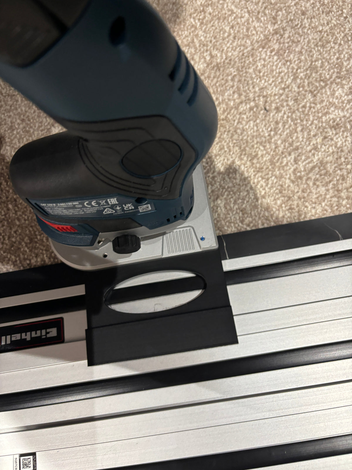 Bosch GKF 12V-8 Akku-Kantenfräser Basis Führungsschienenadapter für Einhell Schiene / Führungsschiene