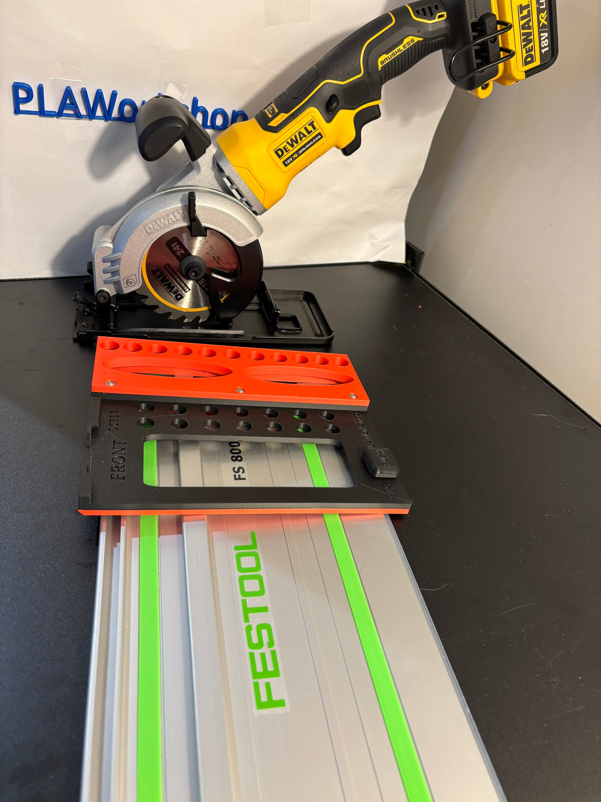 TOOLAX adaptor for Dewalt DCS571 Circular Saw Adaptor base / Skid plate or Shoe to fit Festool Guide rail