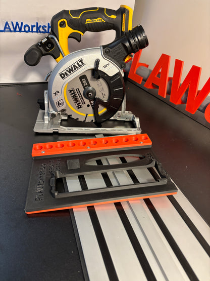 Base d'adaptation / Semelle de protection Dewalt DCS512 pour scie circulaire afin de l'adapter au rail de guidage Dewalt