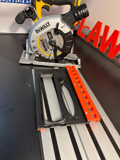 Base d'adaptation / Semelle de protection Dewalt DCS512 pour scie circulaire afin de l'adapter au rail de guidage Dewalt