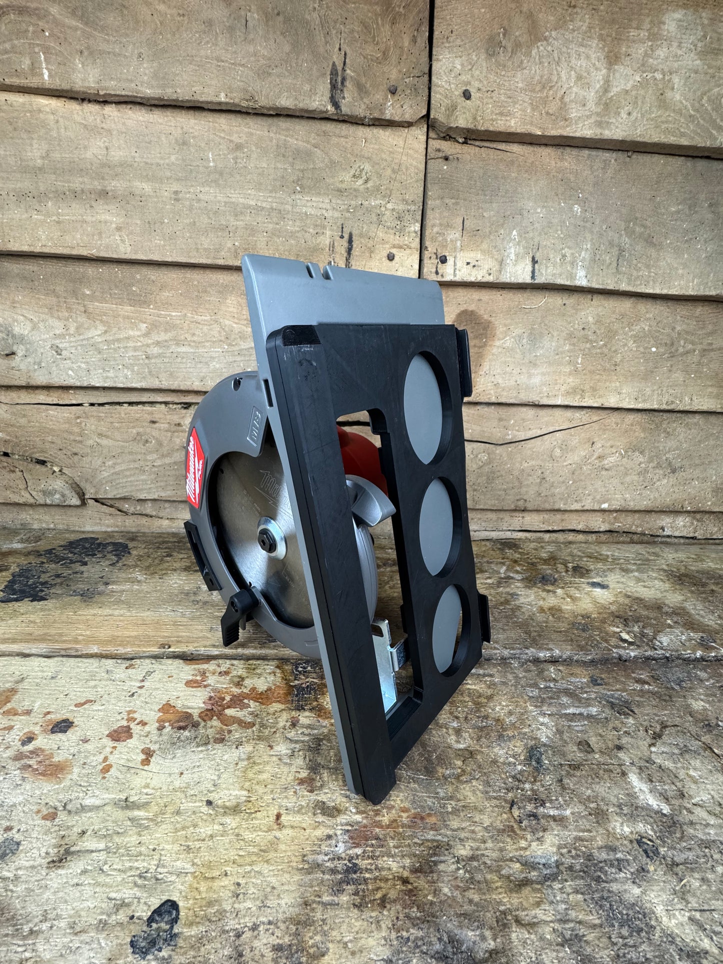 TOOLAX adaptor for Milwaukee M18 CCS66 Adaptor base / Skid plate for Circular Saw to fit Makita Guide rail